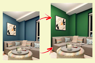 change your room colors ,wallpapers ,panels repaint interior and exterior