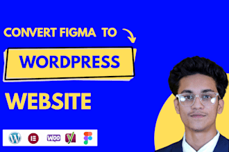convert figma to wordpress using elementor or redesign wordpress