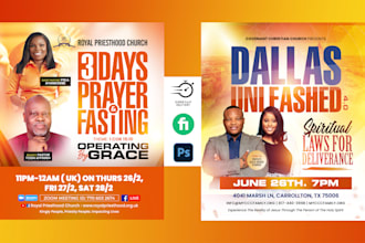 design a professional church flyer or event flyer