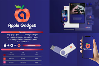 design custom minimalist logo with brand identity and brand style guide