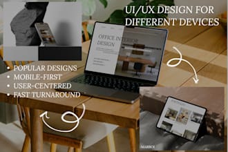 create modern responsive uiux design for websites web apps or landing pages