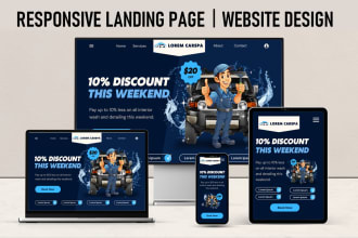 create wordpress landing page design, sales funnel or squeeze page