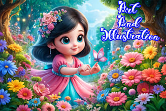 draw children book illustration children story book illustration and cover