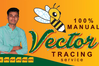 manual vector tracing, convert logo to vector quickly
