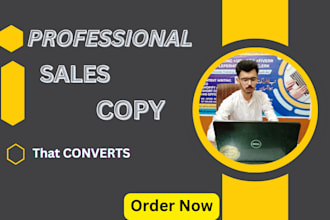 do high converting sales copywriting and write sales copy