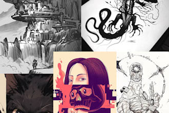 illustrations with different themes and styles