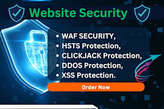 website security, waf security, hsts, clickjack, XSS,  ddos protection