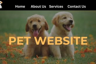 design pet website pet care pet store dog trainning website with bookingkoala