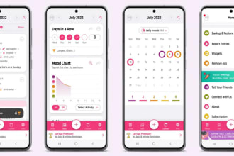 build journal app, mood tracking app, food journal app, ai journaling app