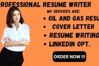 write oil and gas, engineering, petroleum resume cv