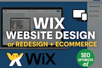 design or redesign a responsive wix website or wix ecommerce store