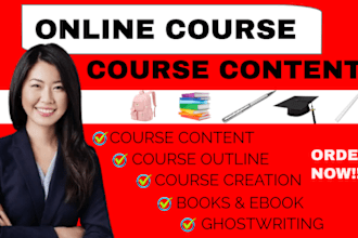 be online course content creator ebook writer course curriculum or lesson plan