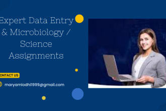 do proficient data entry, microbiology science assignments and web research