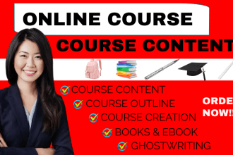 do online course content ebook ghostwriter elearning course