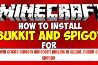 create custom minecraft plugin in spigot, bukkit or sponge