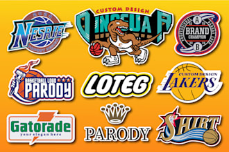 design parody nba nfl mlb world series all star and bootleg logo for your brand