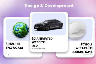 develop a 3d animated website