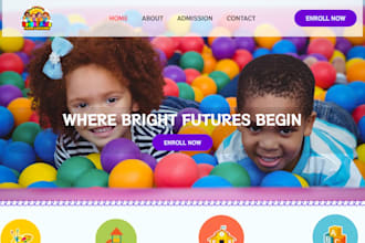 design daycare website kindergarten website childcare daycare preschool website