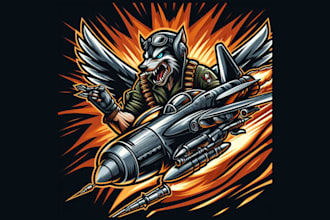 make fighter aircraft mascot logo design for you  in very short time