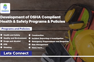 develop osha compliant health and safety policy and procedure