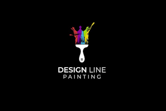 modern elegant painting logo design