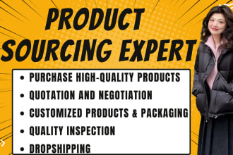 be your shopify sourcing agent,inspection, private packaging, delivery