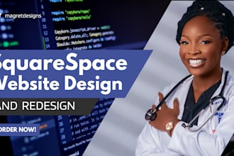 design squarespace website, redesign and update squarespace website