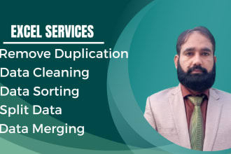 delete or remove duplication, data sorting, splitting, and merging