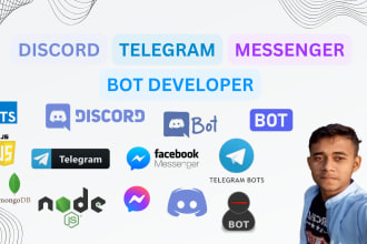 build a custom discord, telegram, or messenger bot with lots of features