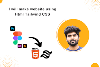 make website using html tailwind css
