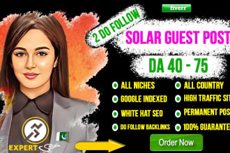 guest post on solar energy, green energy, tech blogs