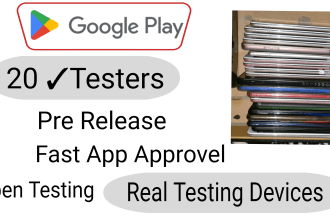 provide 20 real testers for google play console