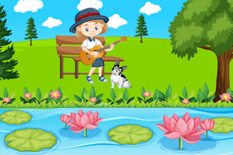do attractive customs kids illustration cover design