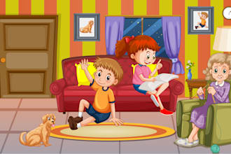 do custom kids book illustration and cover design
