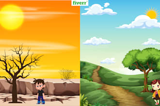 do attractive custom children illustration cover design
