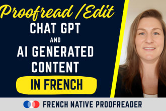 proofread, edit and humanize ai content in french