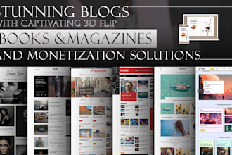 build a stunning website featuring flip books and memberships