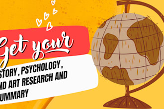 do your art, psychology, and history research