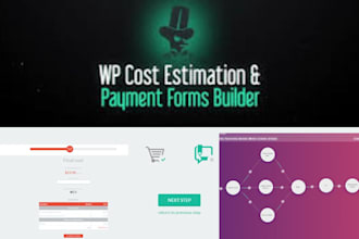 develop wp cost estimation and payment form for wordpress website
