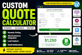 build custom quote dynamic calculator and pricing forms