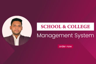 build school management system with school website development
