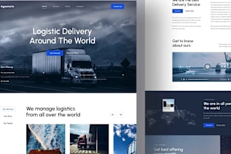 design a trucking website, logistics, fright broker, cargo website