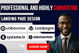 design unbounce leadpages systeme io elementor landing page