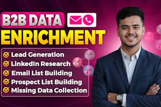 do b2b lead generation, prospect list, linkedin research, data enrichment