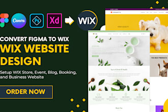 design wix website convert figma to wix canva xd PSD to wix landing page