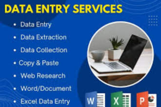 do data entry, web research, copy paste and data entry