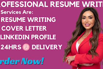 write a professional resume, cover letter, linkedin and CV