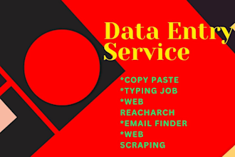 do  web  research, typing job, copy paste
