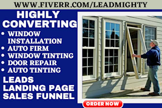 generate window installation window tinting auto tinting firm leads landing page
