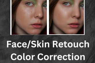 edit, do face retouch and color correction for your photos
